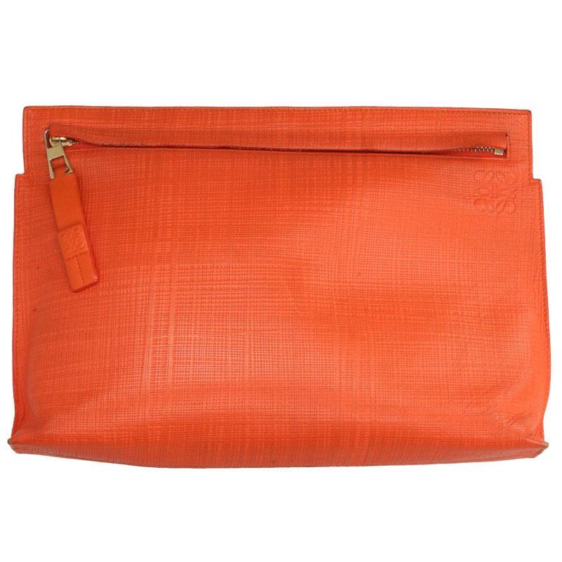 LOEWE ロエベ Tポーチ レザークラッチバッグ 中古 BS99 : RINKAN