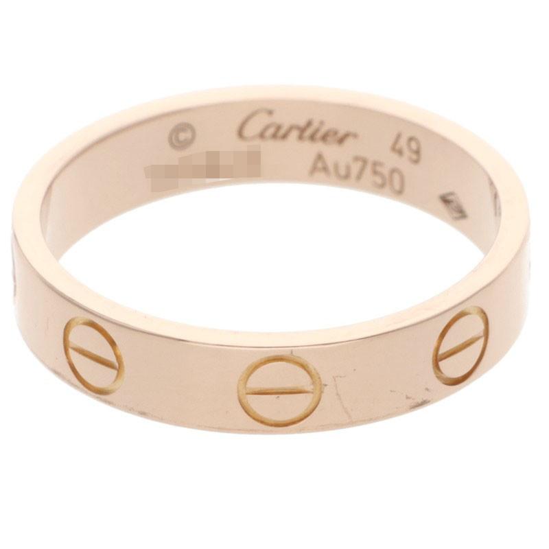 Cartier ミニLOVEリング 18KWG 49mm 9号 Cartier（カルティエ） 49/9号 MINI LOVE RING ミニラブリング K18YG