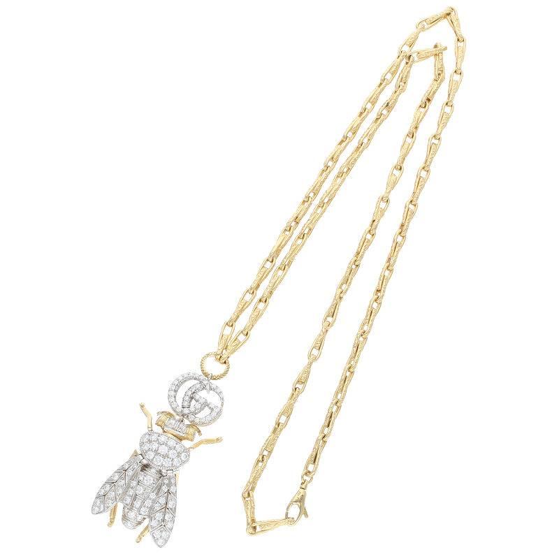 GUCCI グッチ ネックレス BEEモチーフK18YGダイヤネックレス GUCCI グッチ ネックレス BEEモチーフK18YGダイヤネックレス