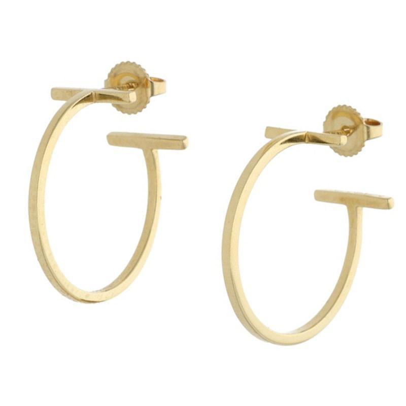 TIFFANY&Co.（ティファニー） Tワイヤー K18YGフープピアス 中古 OM10