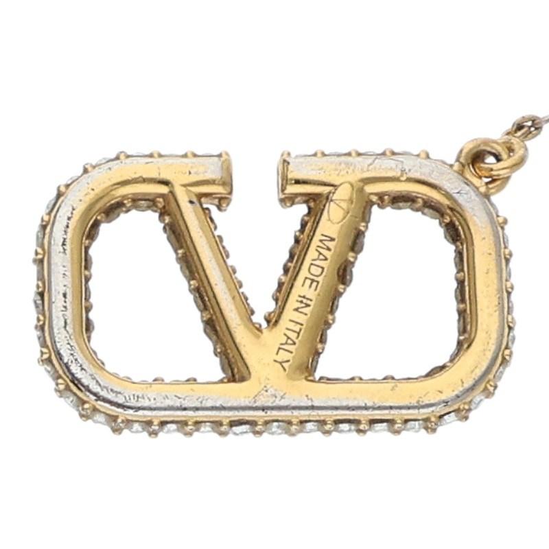 ヴァレンティノ　ゴールド ロゴデザイン ピアス VALENTINO（ヴァレンティノ） Vロゴシグネチャーラインストーン