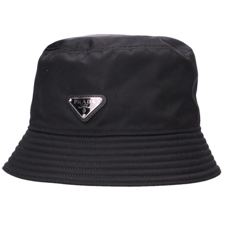 PRADA トライアングルロゴプレートバケットハット XL 【公式通販】