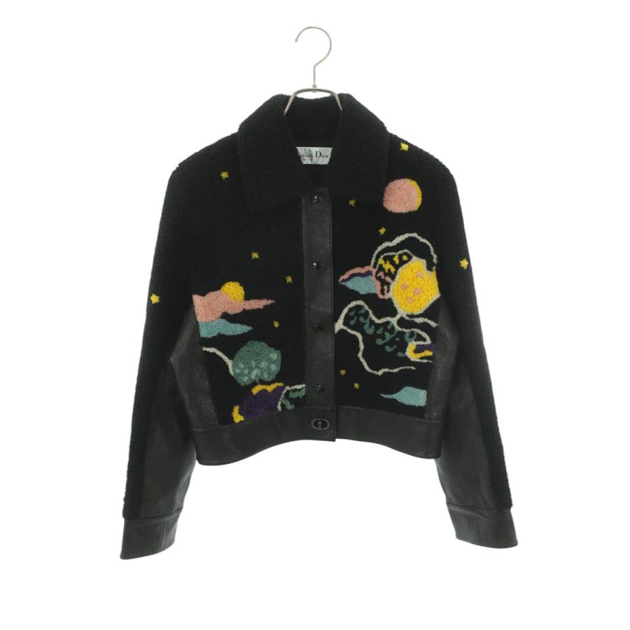 クリスチャンディオール サイズ:38  248V25AL854 レザー切替ボアブルゾン 中古 BS55 Christian Dior（クリスチャン・ディオール） Christian Dior