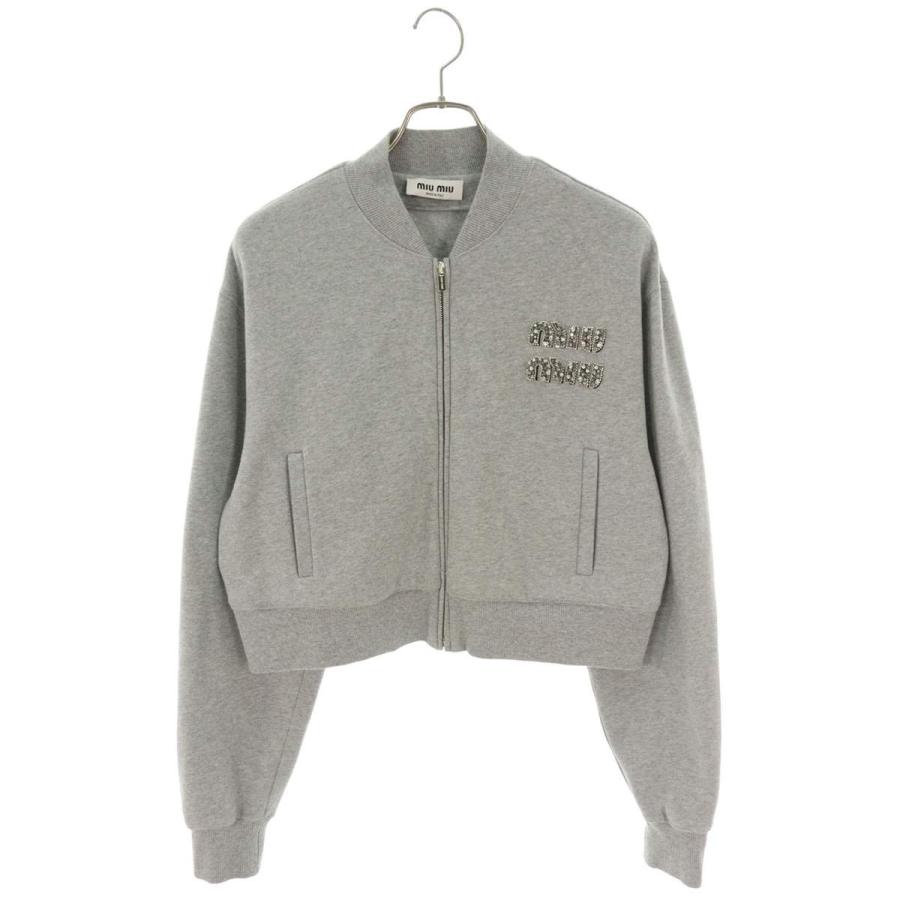 ミュウミュウ miumiu 23SS MJL909 サイズ:M ビジューロゴクロップド 