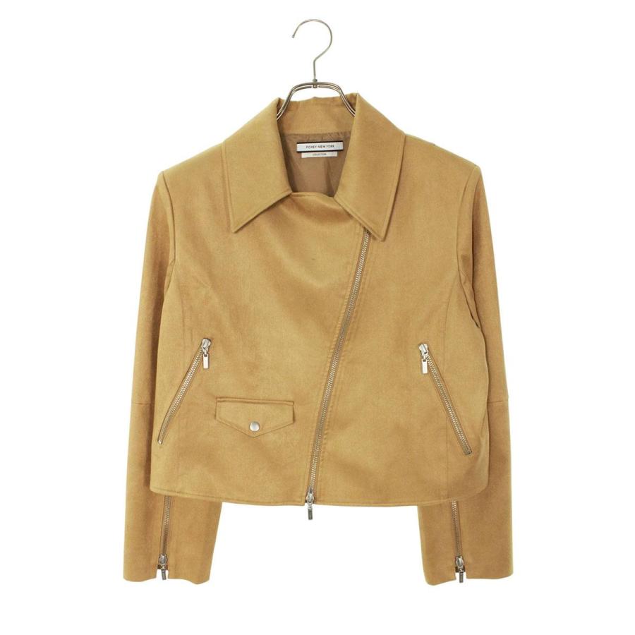 フォクシーニューヨーク サイズ:40  40639 フェイクスエードダブルライダースブルゾン 中古 BS99 FOXEY NEW YORK フォクシーニューヨーク サイズ:40 40639 フェイク