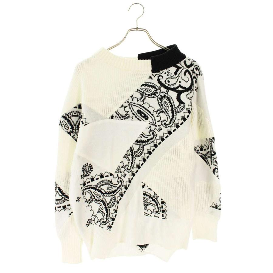 サカイ サイズ:1  21-05439 アーカイブプリントプルオーバーニット 中古 BS99 sacai（サカイ） サイズ:1 21-05439 アーカイブプリントプルオーバー