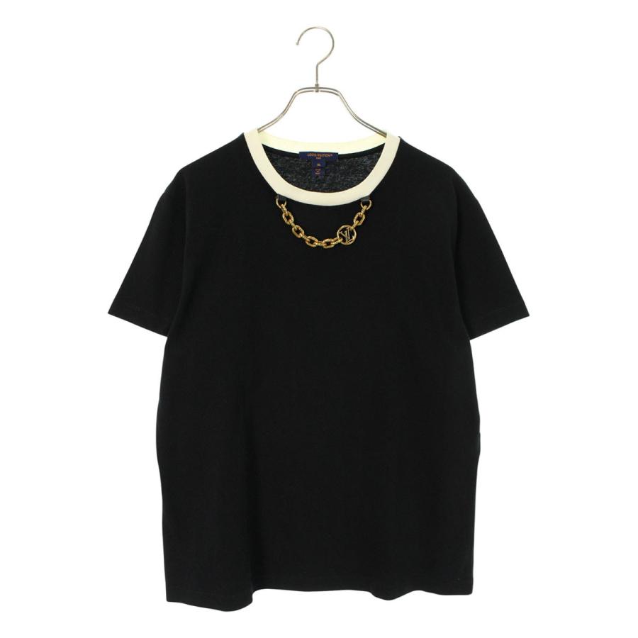 ルイ・ヴィトン　モノグラムTシャツ ネイビー　チェーン付き LOUIS VUITTON（ルイ・ヴィトン） サイズ:XL 23AW RW232W OB0 FPTS37