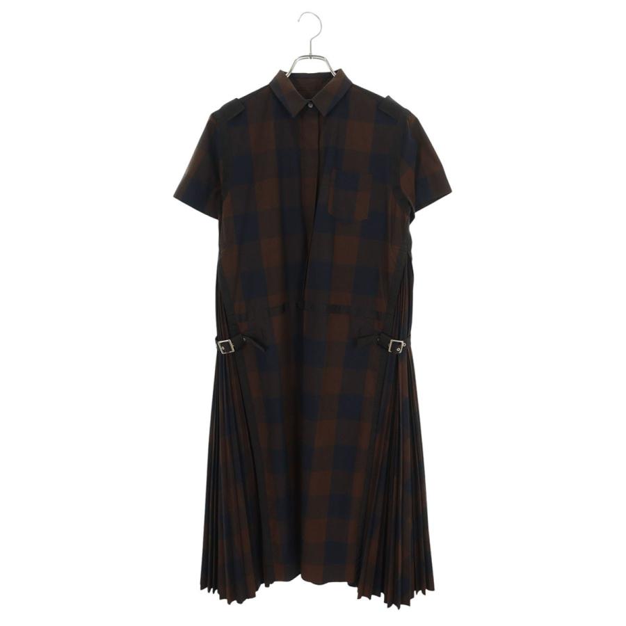 サカイ サイズ:1  20-05188 チェックコットンポプリンワンピース 中古 BS99 sacai（サカイ） サイズ:1 20-05188 チェックコットンポプリン