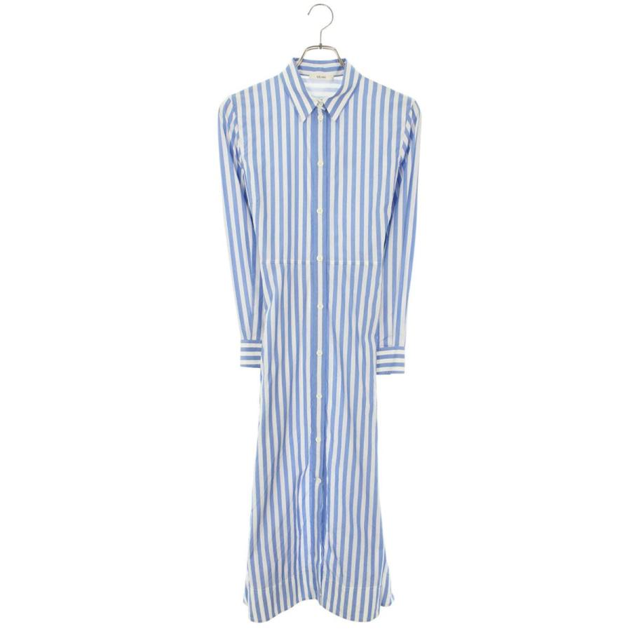 セリーヌ サイズ:38  フィービー期 2 6BG0 6759 ストライプシャツワンピース 中古 BS99 CELINE（セリーヌ） サイズ:38 フィービー期 2 6BG0 6759 ストライプ