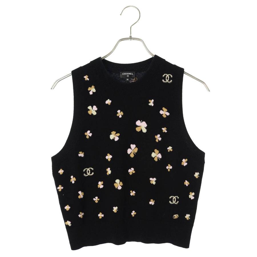 CHANEL シャネル ベスト 24SS サイズ:36 ココマーク カシミア CHANEL シャネル ベスト 24SS サイズ:36 ココマーク カシミア