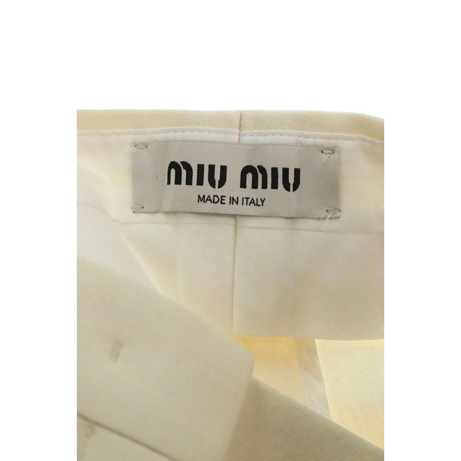miu ミュウミュウ ロングパンツ 24SS サイズ:42 キャンバスロゴ miu ミュウミュウ ロングパンツ 24SS サイズ:42 キャンバスロゴ