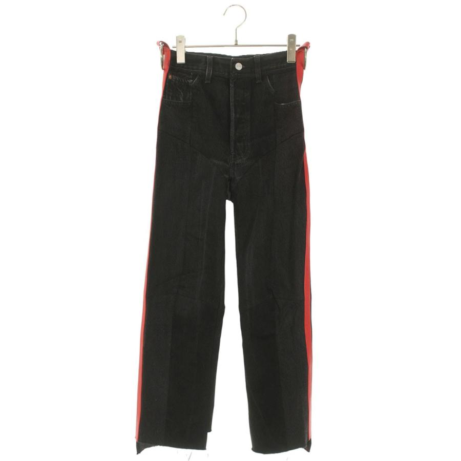 VETEMENTS（ヴェトモン） デニムパンツ サイズ:XS WF17PA6 レザー側章