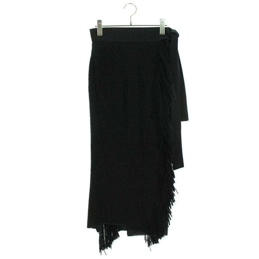 アキラナカ AKIRA NAKA Elian fringe knit skirt サイズ:1 リボン  