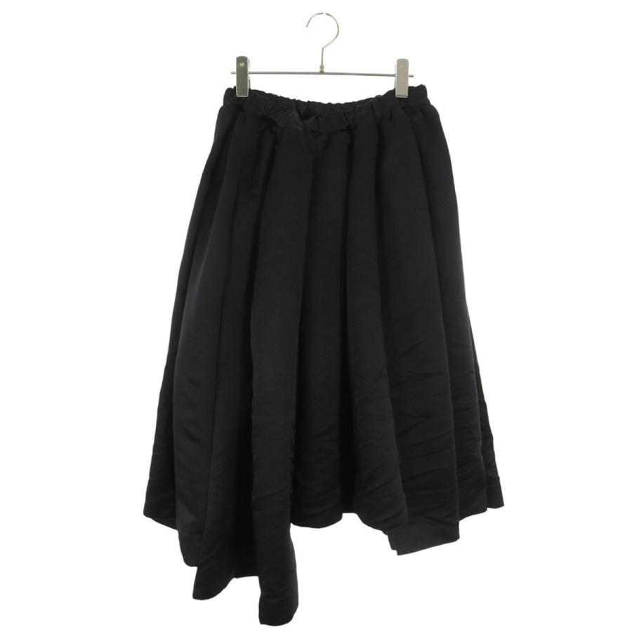 AD2022 22AW ウール縮絨フレアボリュームスカート 黒 ルイルエブティック RUIRUE BOUTIQUE ストレッチ ｜ 選べるシルエット