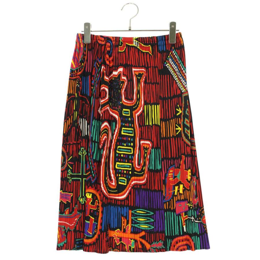 イッセイミヤケプリーツプリーズ サイズ:4  PP22-JG716 総柄プリーツスカート 中古 BS99 PLEATS PLEASE ISSEY MIYAKE イッセイミヤケプリーツプリーズ サイズ:4