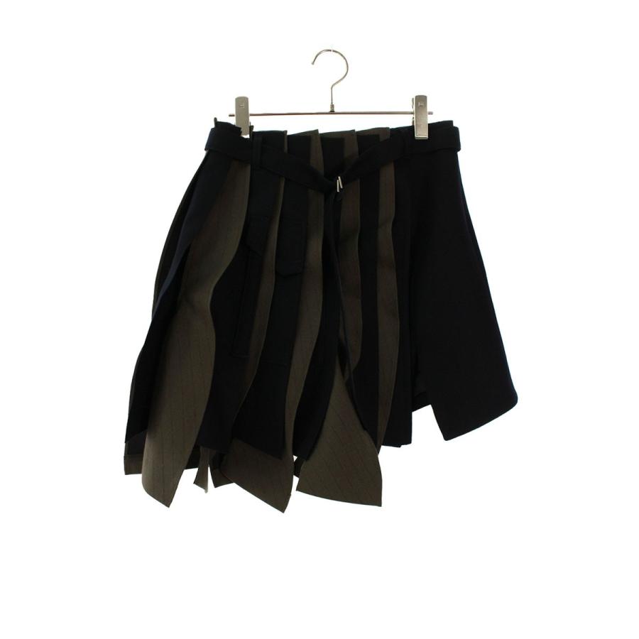【専用】sacai ウールメルトンスカート サイズ1 sacai（サカイ） サイズ:1 24AW 24-07407 ウールメルトンスカート 中古