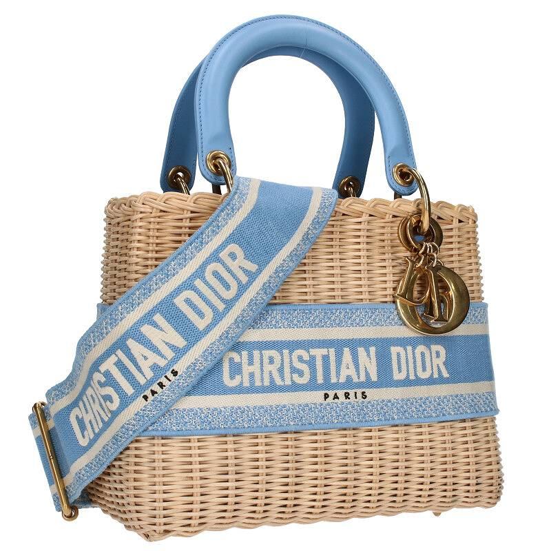 Christian Dior ディオール ハンドバッグ LADY DIOR ウィッカー Christian Dior ディオール ハンドバッグ LADY DIOR ウィッカー