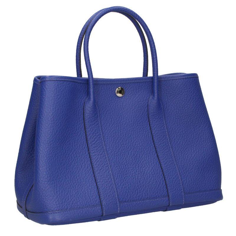 エルメス サイズ:TPM  ガーデンパーティTPM A刻印 ネゴンダ ブルーエレクトリックハンドバッグ 中古 GZ14 HERMES（エルメス） ハンドバッグ ガーデンパーティTPM A刻印 ネゴンダ