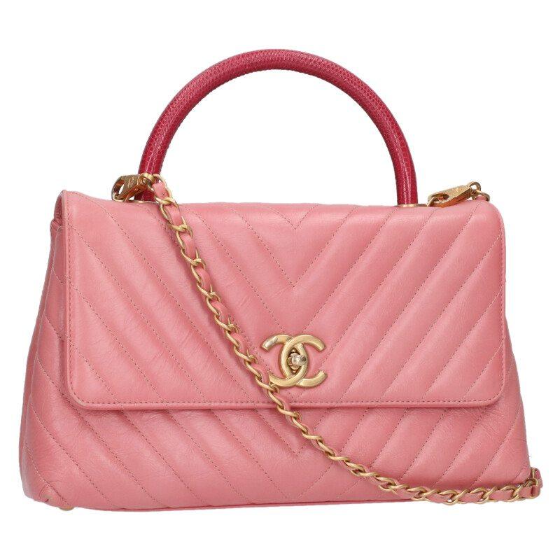 シャネル サイズ:29  ココハンドル29 エイジドカーフスキン リザードハンドバッグ 中古 SB01 CHANEL（シャネル） サイズ:29 ココハンドル29 エイジドカーフスキン