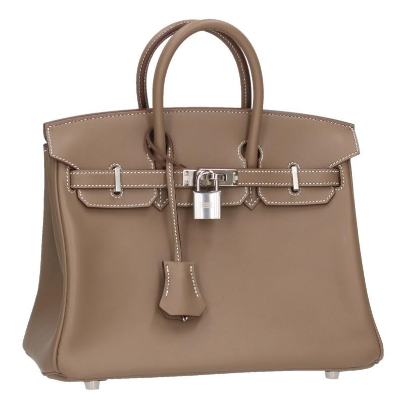 HERMES（エルメス） ハンドバッグ バーキン25 U刻印 SV金具 ヴォー 