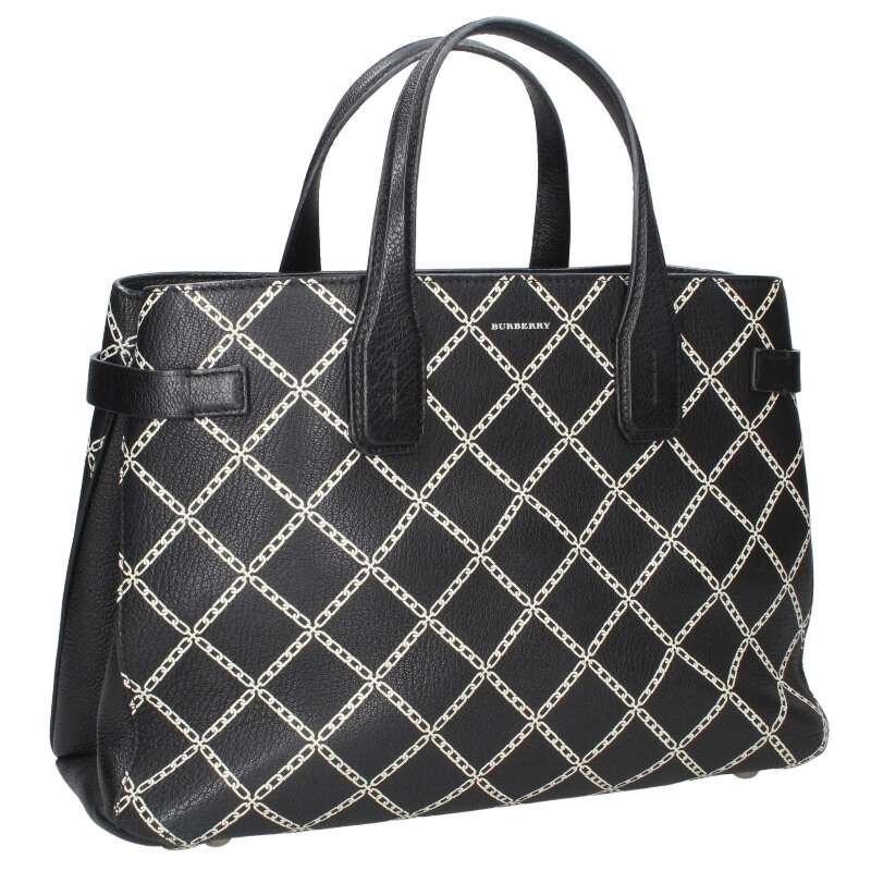 バーバリー   8006247 チェーンクロス柄ハンドバッグ 中古 BS99 BURBERRY（バーバリー） 8006247 チェーンクロス柄ハンドバッグ 中古