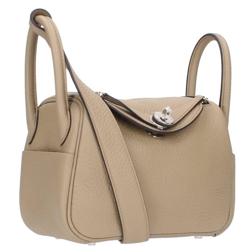 エルメス   リンディ ミニ W刻印 SV金具トリヨンクレマンスレザーショルダーバッグ 中古 GZ11 HERMES（エルメス） ショルダーバッグ リンディ ミニ/W刻印 SV金具