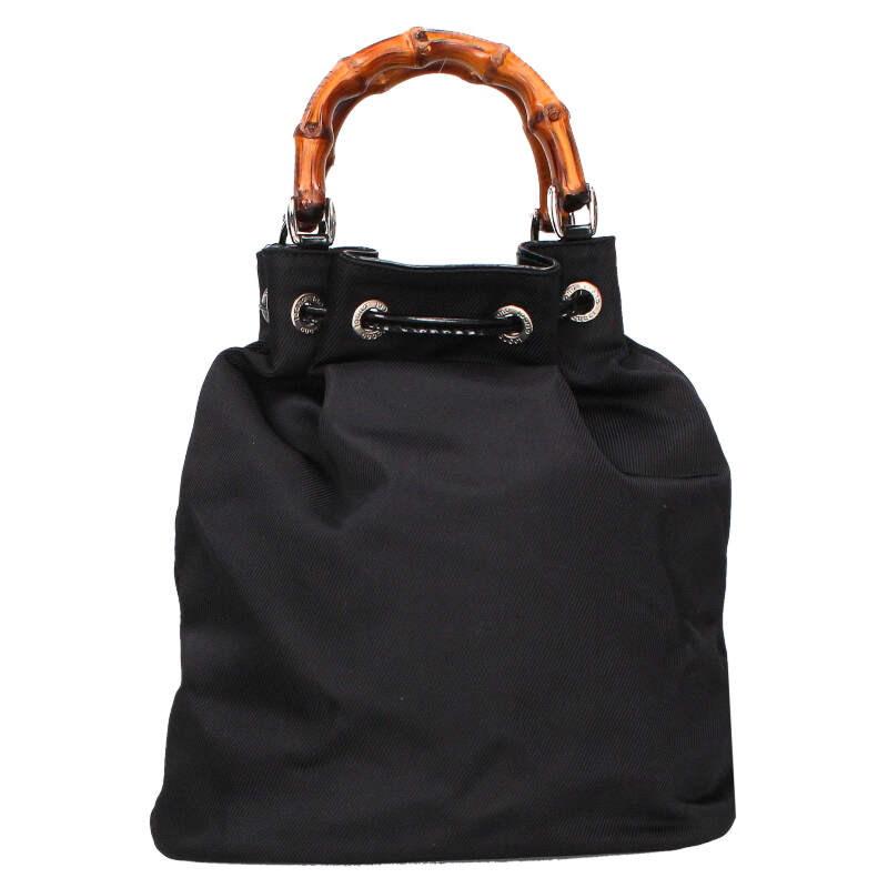 GUCCI（グッチ） ショルダーバッグ バンブーハンドルナイロン巾着