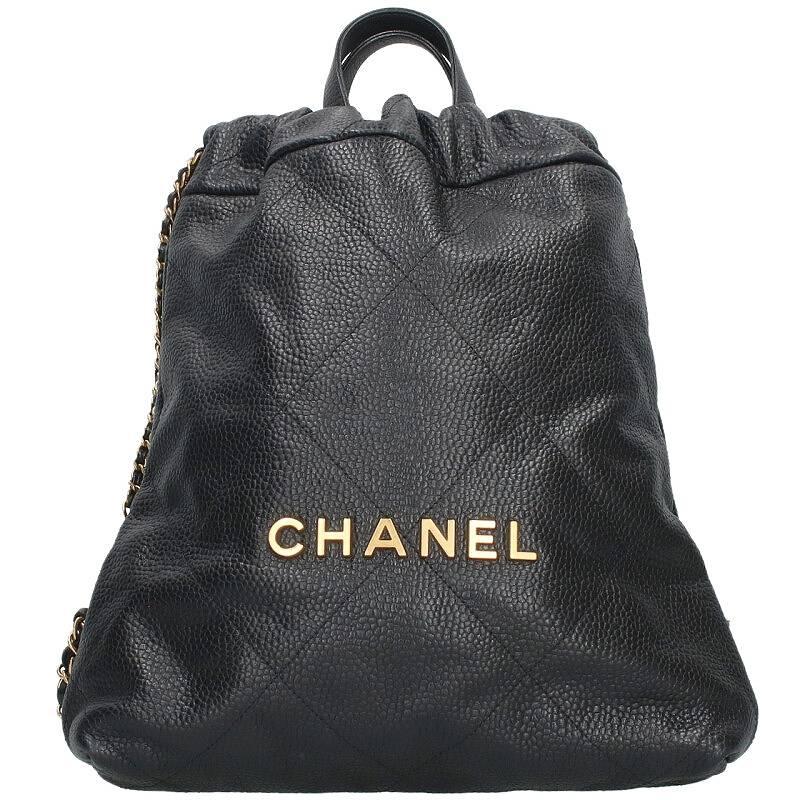 シャネル   AS3859 CHANEL22 キャビアスキンチェーンバックパック 中古 GZ14 CHANEL（シャネル） AS3859 CHANEL22 キャビアスキンチェーンバック