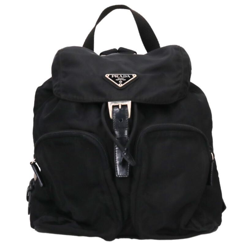 PRADA プラダ B2811 巾着 ミニリュック 三角ロゴ ナイロン ブラック PRADA(プラダ) / リュック/ミニリュック/三角ロゴ/巾着/ナイロン/BLK