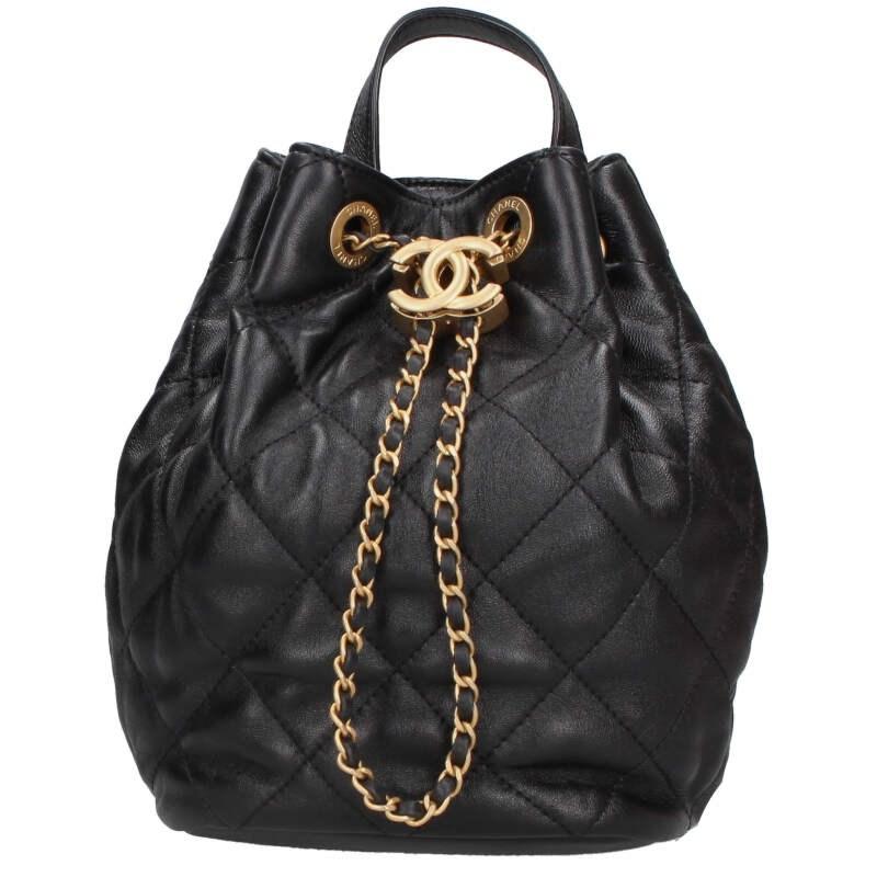 CHANEL（シャネル） バックパック ラムスキンチェーンストラップ巾着