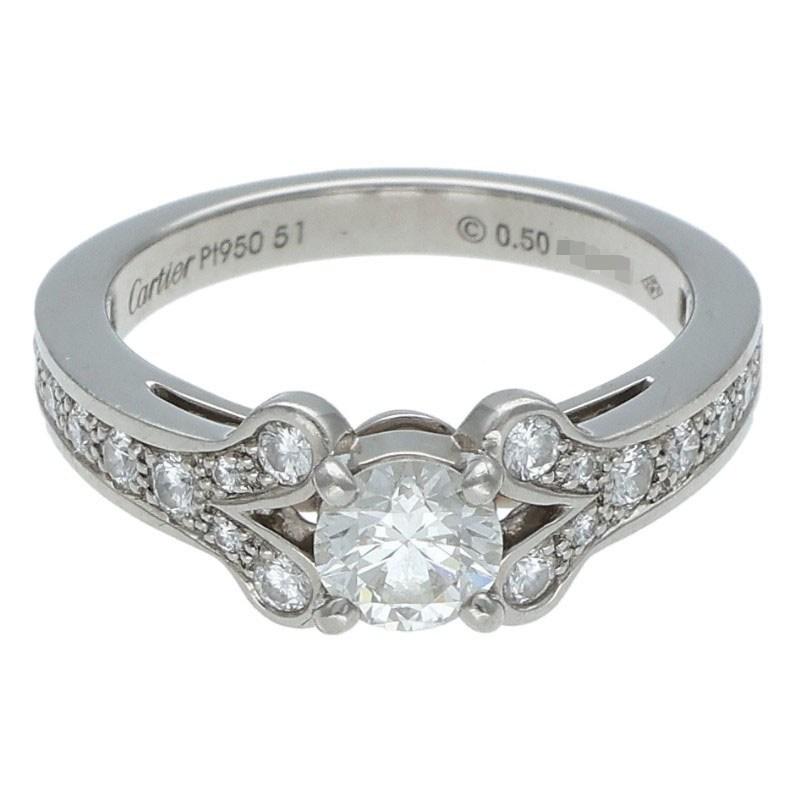 Cartier（カルティエ） サイズ:51 ソリテール バレリーナ Pt950