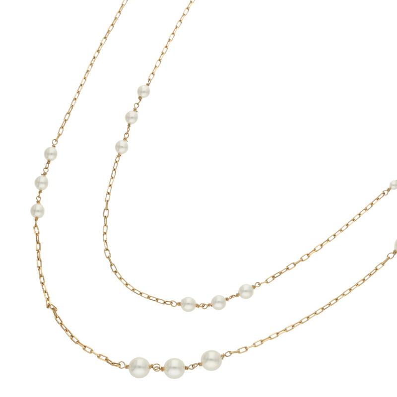 miu miu（ミュウミュウ） ネックレス フェイクパールロングネックレス