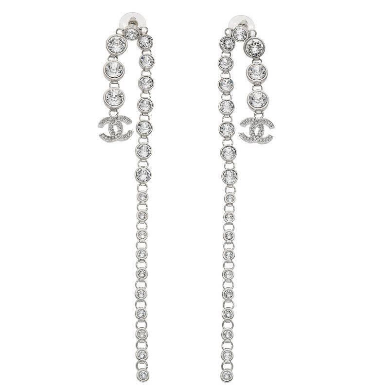 CHANEL（シャネル） ピアス B23S ココマークラインストーンドロップ 