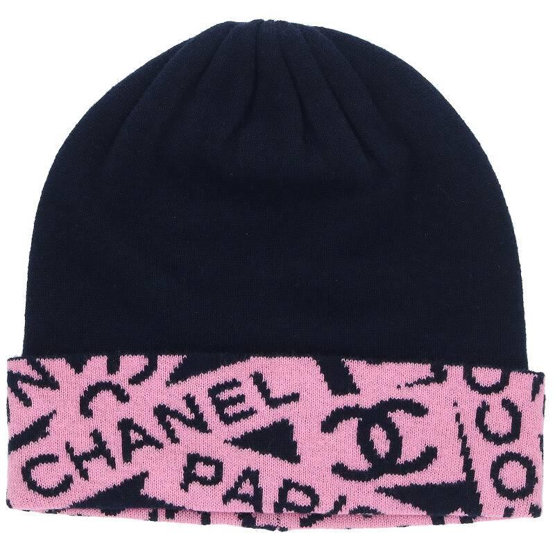 CHANEL（シャネル） ニット帽 24SS ロゴカシミヤ混ニットキャップ