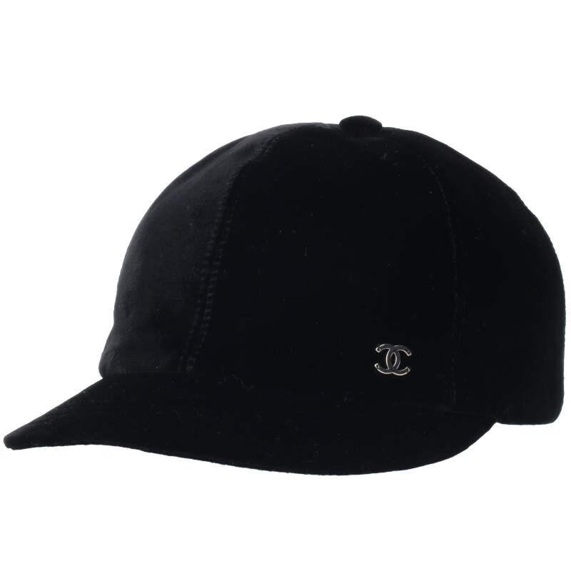 CHANEL シャネル キャップ サイズ:M シルク混ココマークベロア CHANEL シャネル キャップ サイズ:M シルク混ココマークベロア