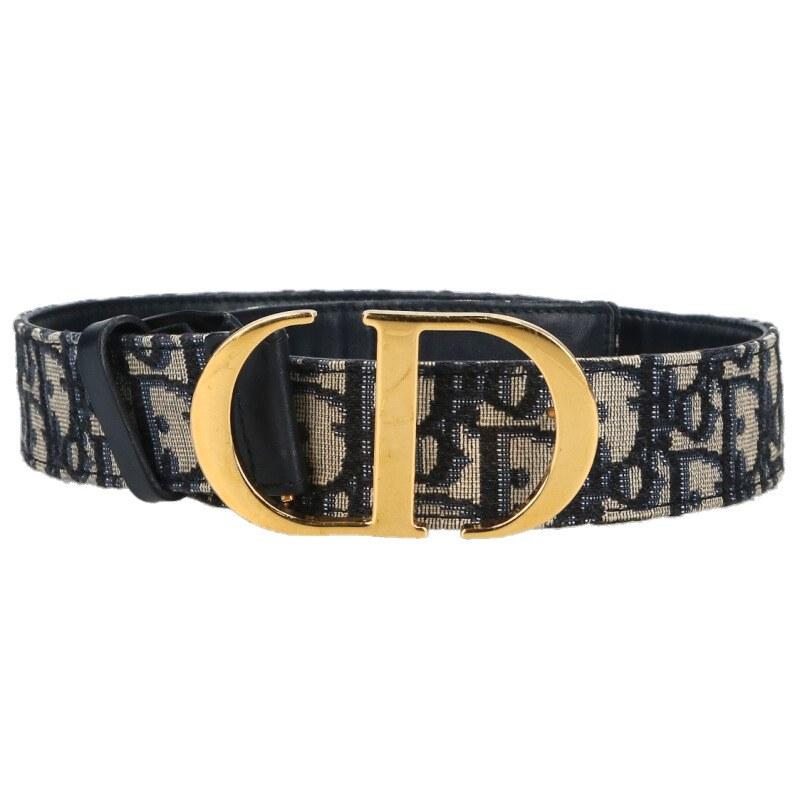 美品　Christian Dior クリスチャン ディオール オブリーク ベルト Christian Dior（クリスチャン・ディオール） サイズ:70 CDバックル
