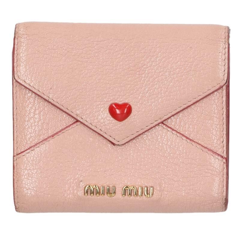 miu miu（ミュウミュウ） 財布 マドラスラブレター 折りたたみ財布