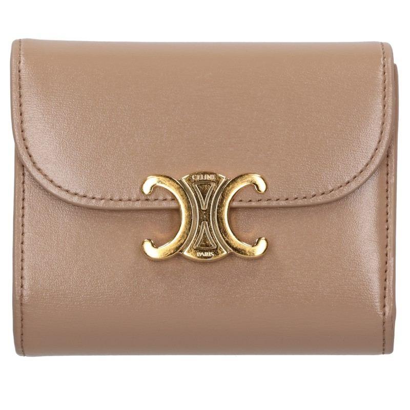 CELINE（セリーヌ） スモール フラップウォレット トリオンフレザー三