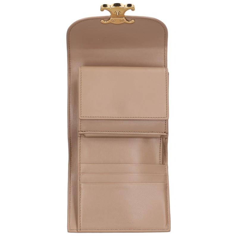 CELINE（セリーヌ） スモール フラップウォレット トリオンフレザー三