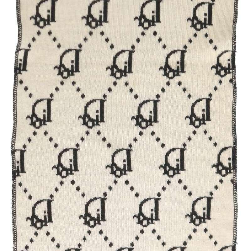 【美品】Christian Dior ディオール　トロッター柄　ウールマフラー Christian Dior（クリスチャン・ディオール） トロッター柄ウール