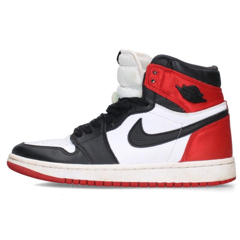NIKE ナイキ スニーカー WMNS AIR JORDAN 1 HIGH OG SATIN BLACK TOE 