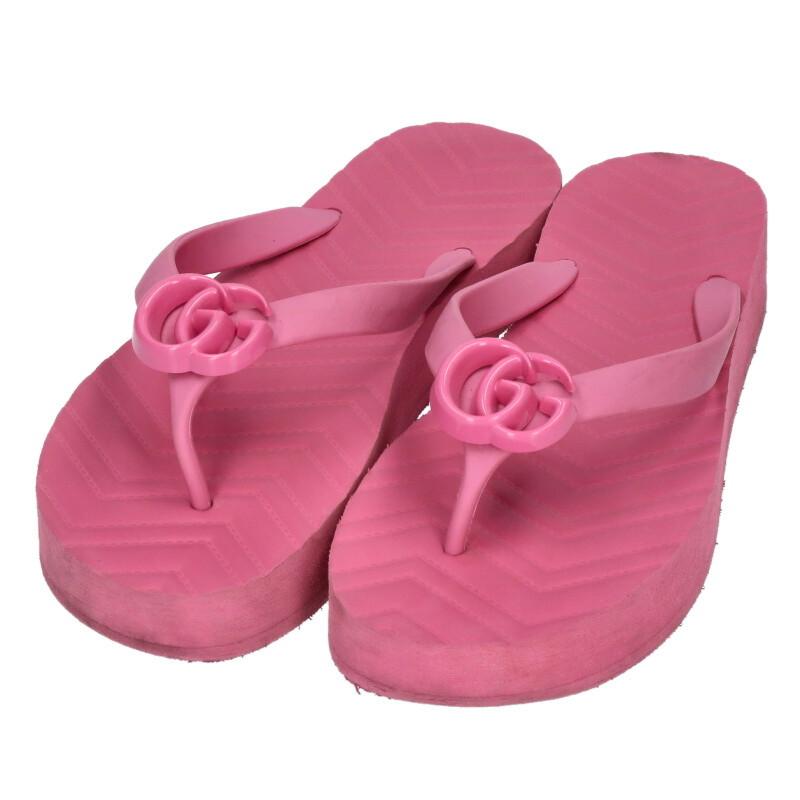 グッチ サイズ:37  655463 GGラバーサンダル 中古 BS99 GUCCI（グッチ） サイズ:37 655463 GGラバーサンダル 中古 BS99