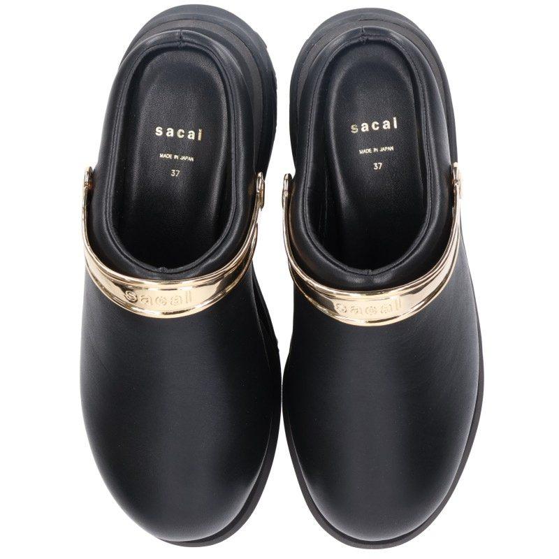 sacai（サカイ） サイズ:37 25-07775 ビブラムソールレザーサボ
