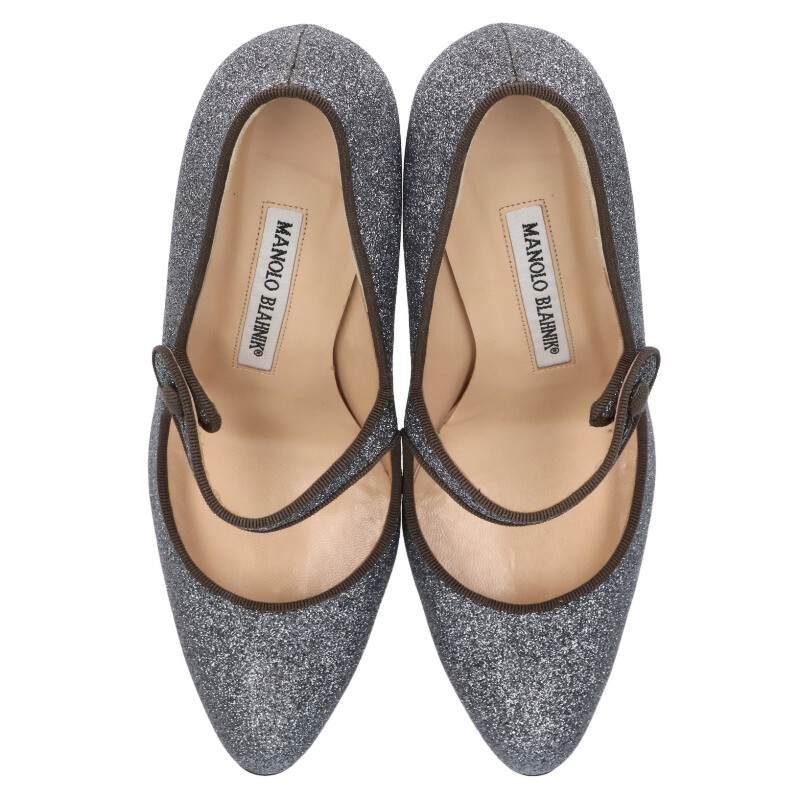 MANOLO BLAHNIK（マノロブラニク） サイズ:36 ラメグリッターヒール 