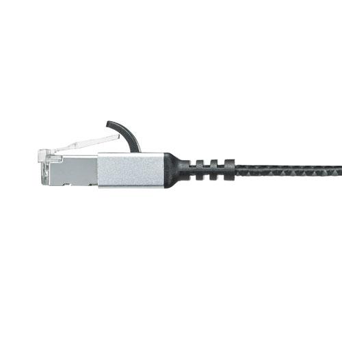〔5個セット〕 サンワサプライ カテゴリ6AメッシュフラットLANケーブル 15m ブラック KB-FL6AME-15BKX5_2