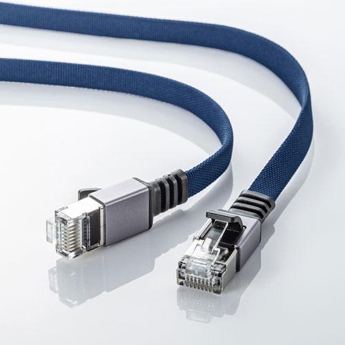〔5個セット〕 サンワサプライ カテゴリ6AメッシュフラットLANケーブル 15m ブルー KB-FL6AME-15BLX5_3