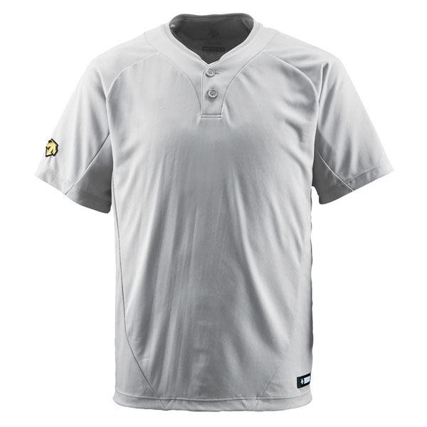 注目の デサント(DESCENTE) ベースボールシャツ(2ボタン) XA シルバー DB201 (野球) アンダーシャツ