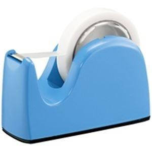 (まとめ)プラス テープカッター TC-301 ライトブルー〔×10セット〕