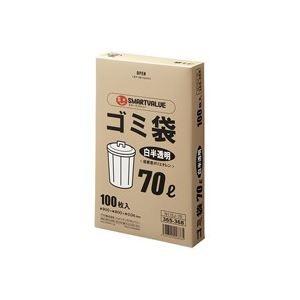(まとめ)ジョインテックス ゴミ袋 LDD 白半透明 70L 100枚 N115J-70〔×4セット〕