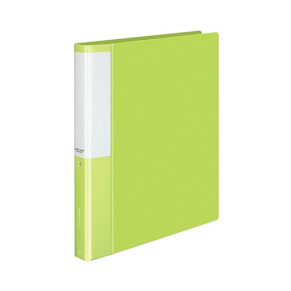 (まとめ) コクヨ 名刺ホルダー(POSITY) 替紙式 A4タテ 30穴 500名用 ヨコ入れ ライトグリーン P3メイ-355NLG 1冊 〔×4セット〕